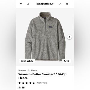 Patagonia Women’s Better Sweater 1/4 Fleece EUC